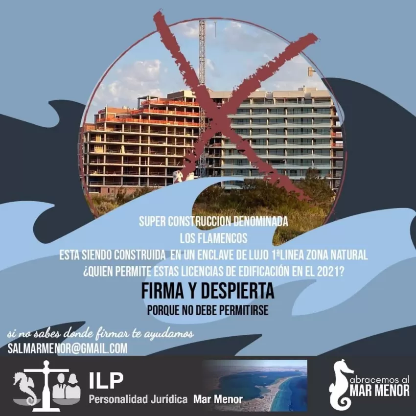 Abracemos el Mar Menor recoge firmas en contra de la construcción del residencial Los Flamencos