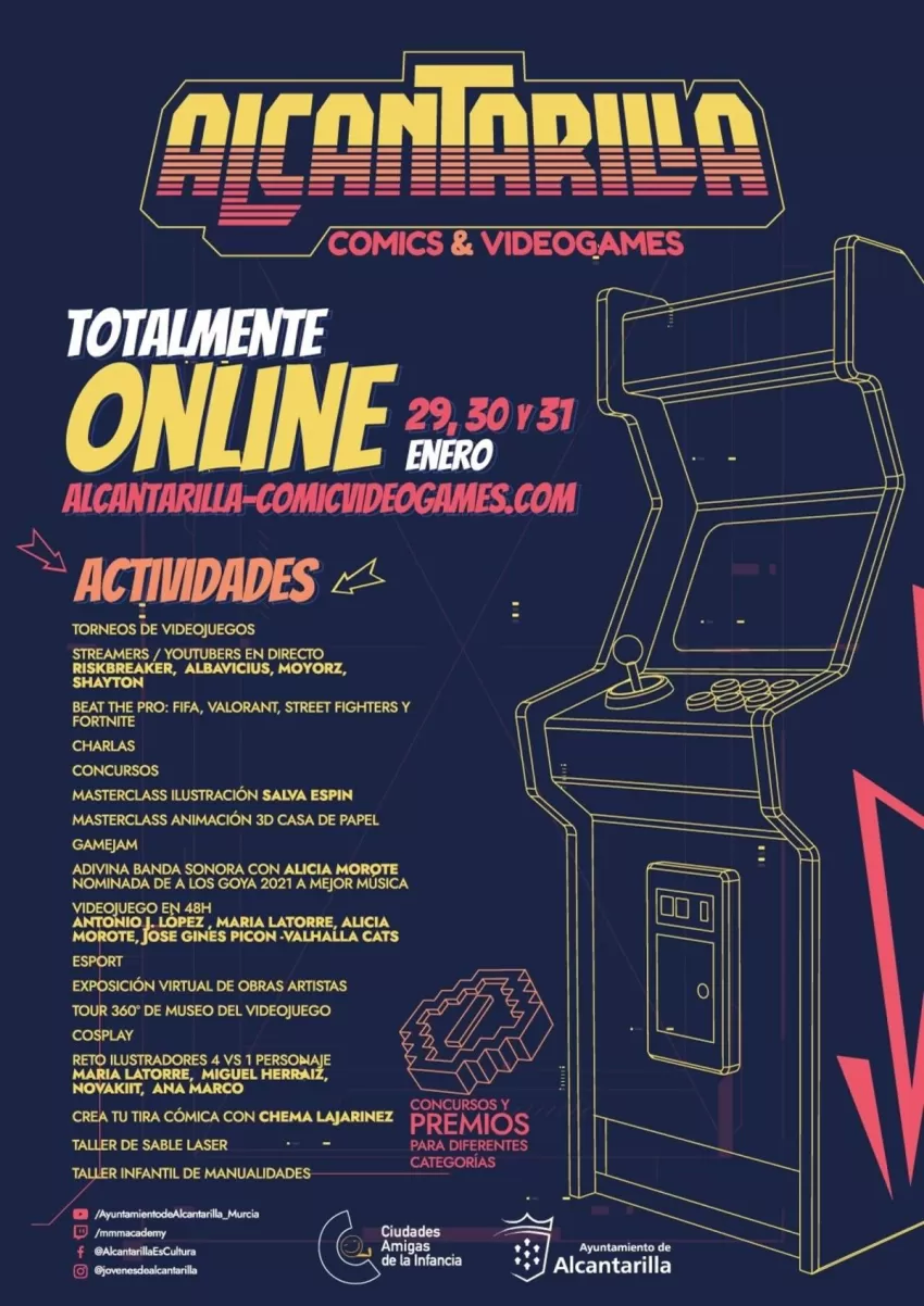 Alcantarilla programa un encuentro digital sobre cómic, ilustración y videojuegos el próximo fin de semana