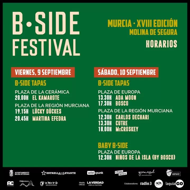 Arranca hoy el B-SIDE Festival de Molina de Segura