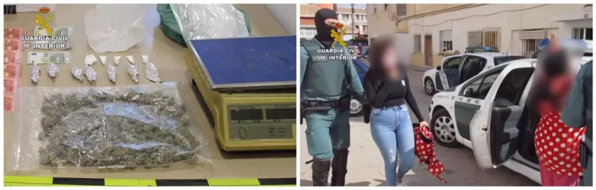 Detenidos los tres individuos que dirigían un activo punto de venta de cocaína y marihuana en San Javier