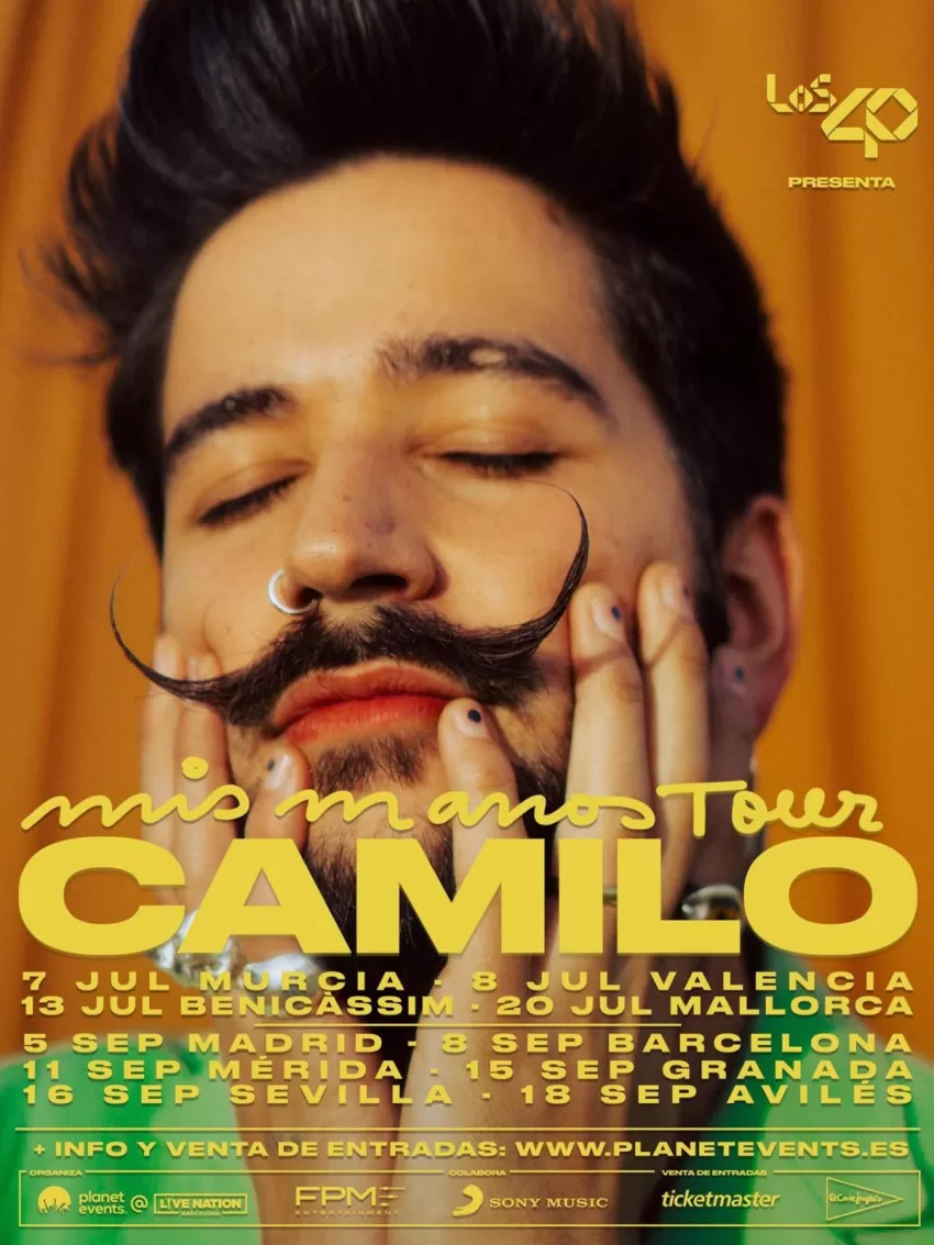 El cantante Camilo actuará el 7 de julio en Murcia