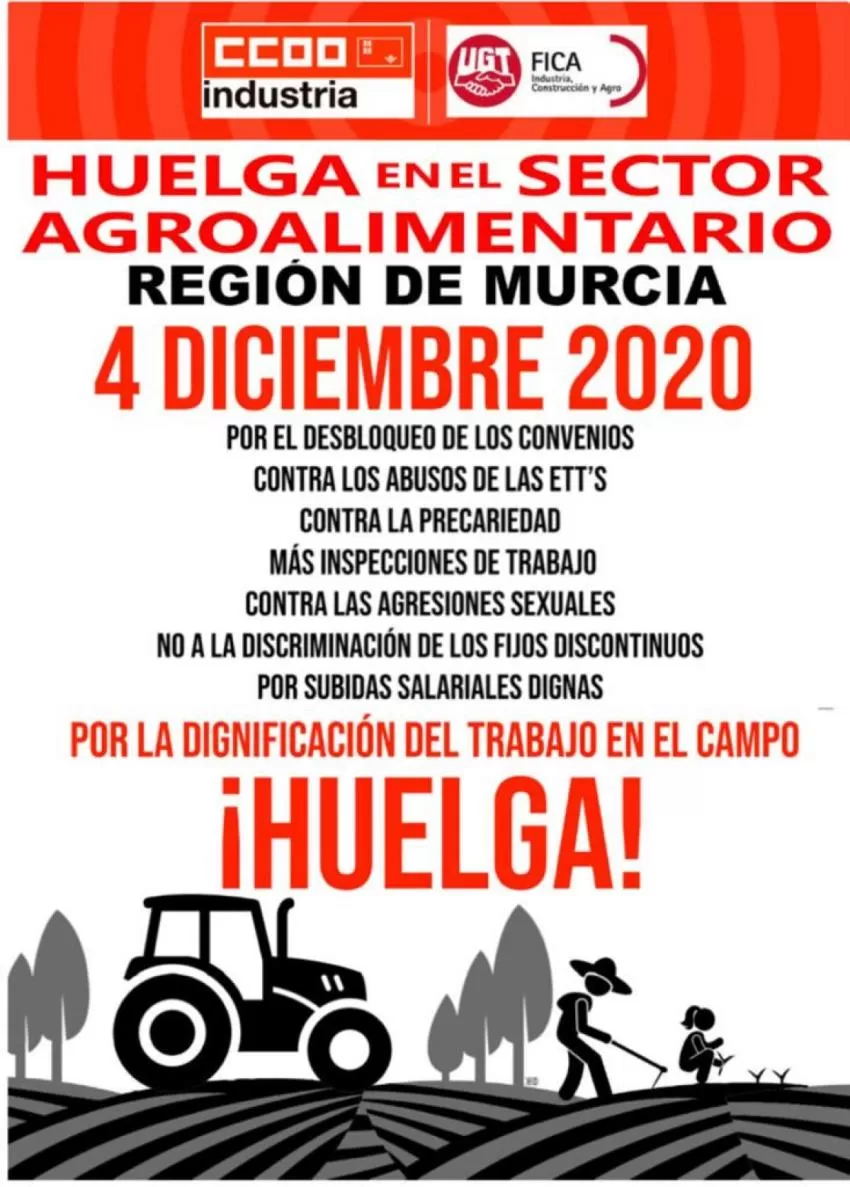 Huelga General a favor de los trabajadores del campo murciano