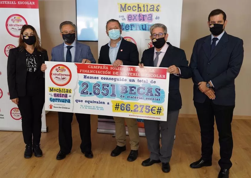 La campaña 'Mochilas con un Extra de Ternura' de ELPOZO Extratiernos recauda 66.275 euros para Save The Children