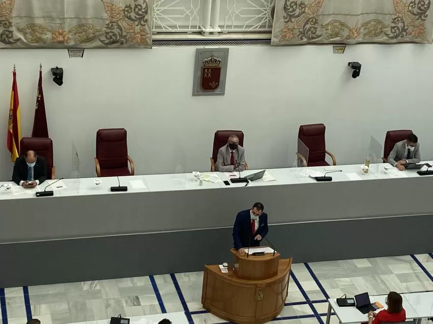 La vicepresidenta de la Asamblea Regional abandona su escaño tras las declaraciones de Juan José Liarte