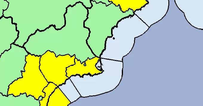 Meteorología activa el aviso amarillo por lluvias este miércoles en el Guadalentín, Lorca, Águilas, Cartagena y Mazarrón