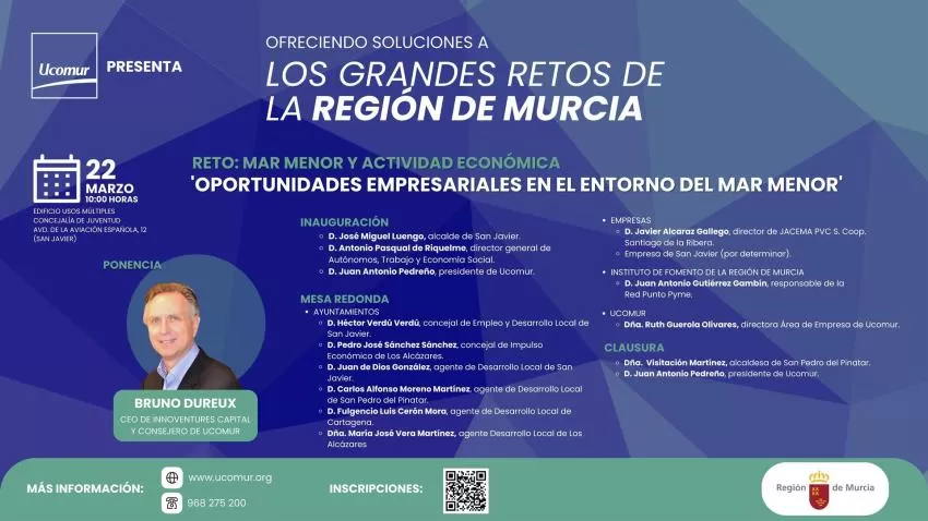Ucomur celebra en San Javier la jornada 'Oportunidades empresariales en el entorno del Mar Menor'