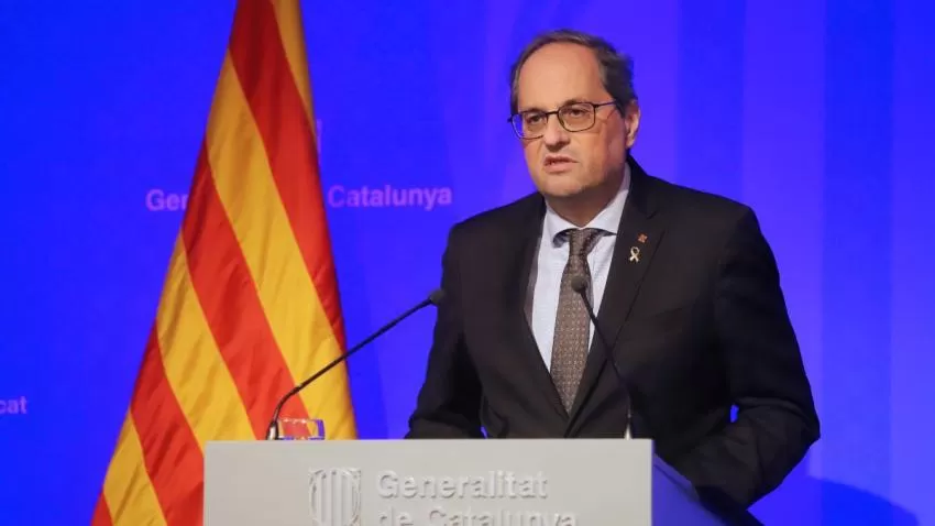 Torra anuncia confinamiento de Cataluña y pide a Sánchez ayuda