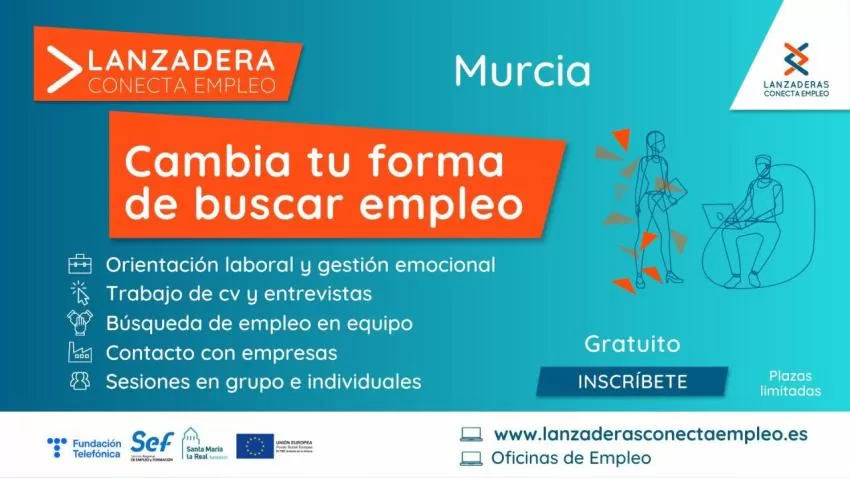 Últimos días para que desempleados participen en la Lanzadera Conecta Empleo que se celebra en Murcia