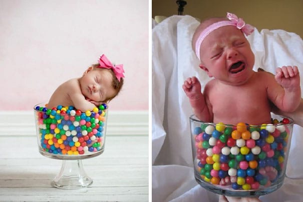 Fotos desastrosas de bebés